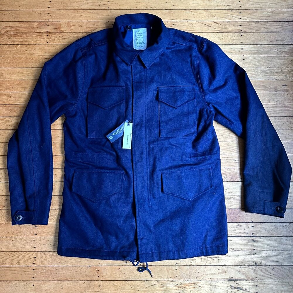 Taylor Stitch x Alpha Industries M-51 Jacket Indigo Reverse Sateen Blue Sz M(40)